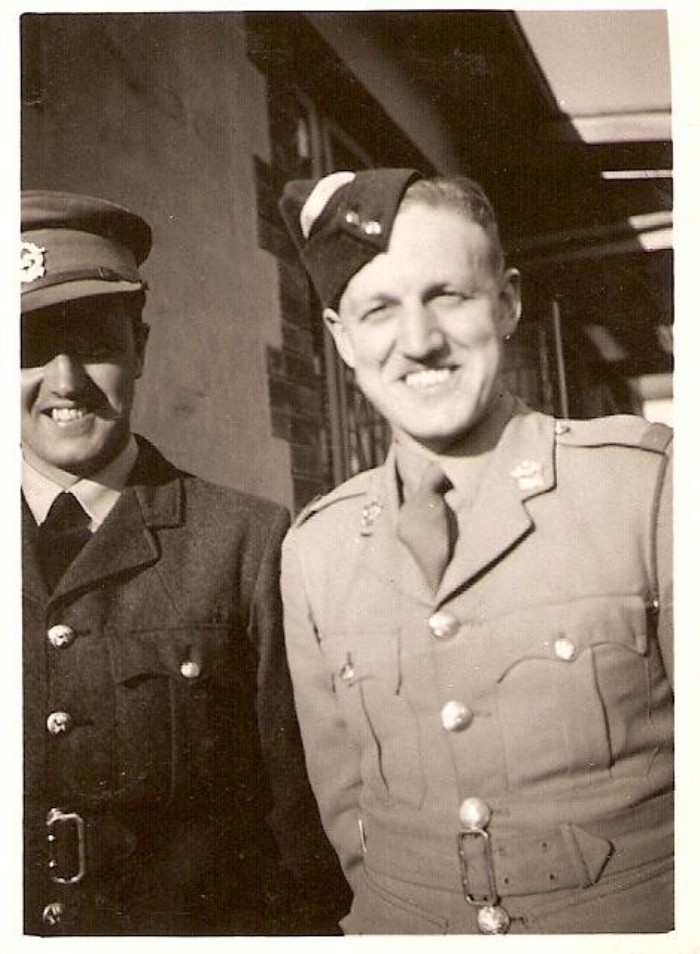 06. Training in South Africa, possibly 1942 at 4 Air School, Benoni, Transvaal, RSA. Elder brother Arnold on left